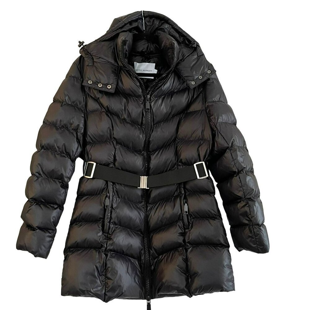 Rebecca Minkoff Black Quilted Puffer Coat Winter Jacket Size Small NWT